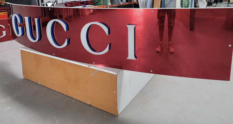 Vintage Original Gucci Sign