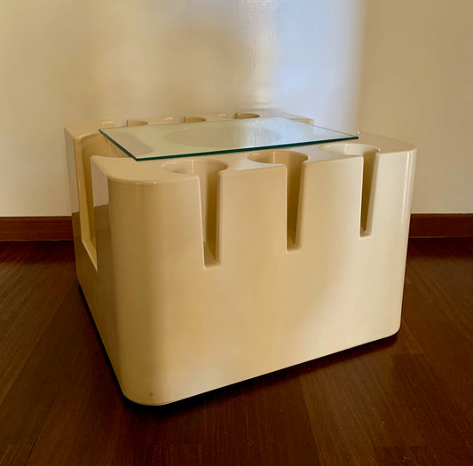 Mobile Bar Bacco Sergio Mazza for Artemide Italy 1967 beige ABS