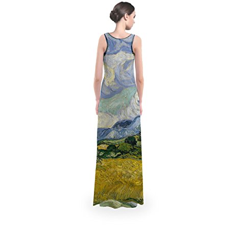 Vincent Van Gogh Fine Art Painting Flared Maxi Dress - XS Regular