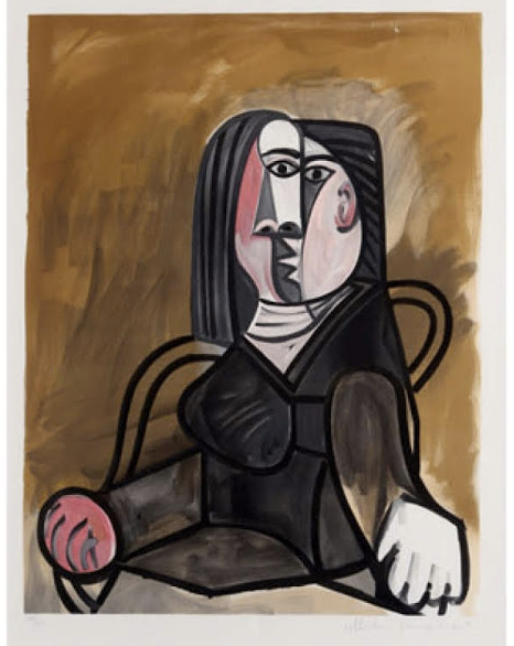Femme Assise dans un Fauteuil