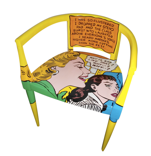 Pop Art "Broken Heart" Vintage Armchair