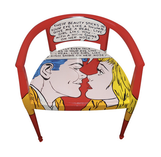 Pop Art Armchair "Nose to Nose"