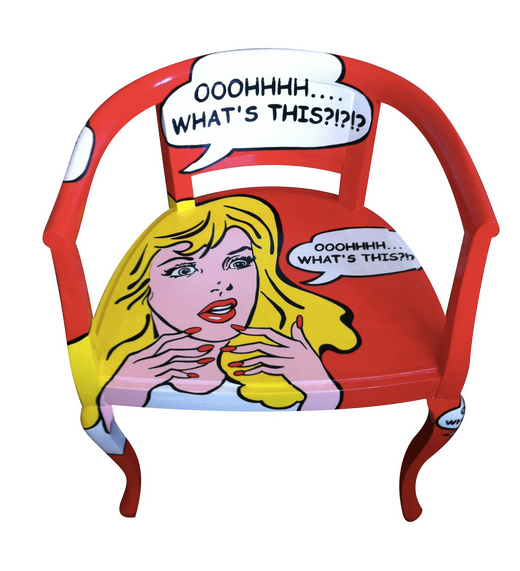 Pop Art "Blonde Girl" Vintage Armchair