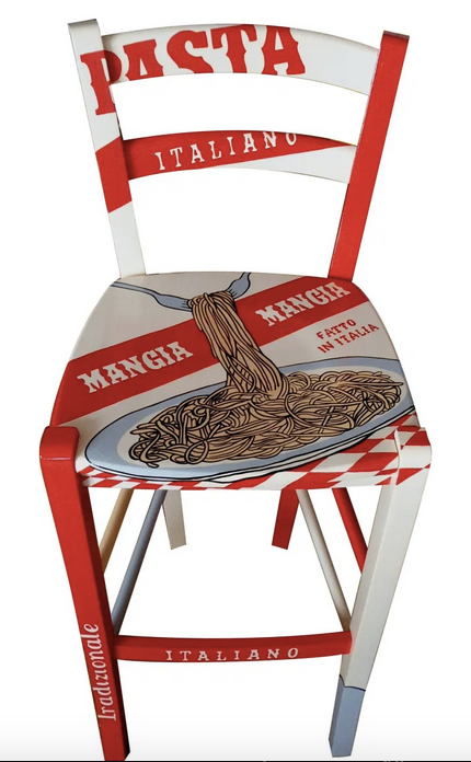 Spaghetti Pop Art Wooden Stools