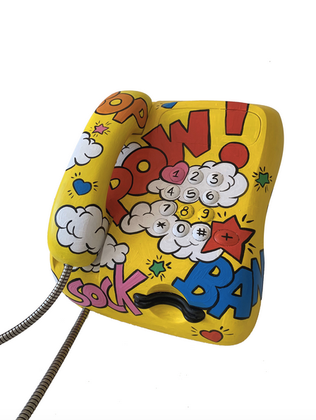 Vintage Comic Style Phone