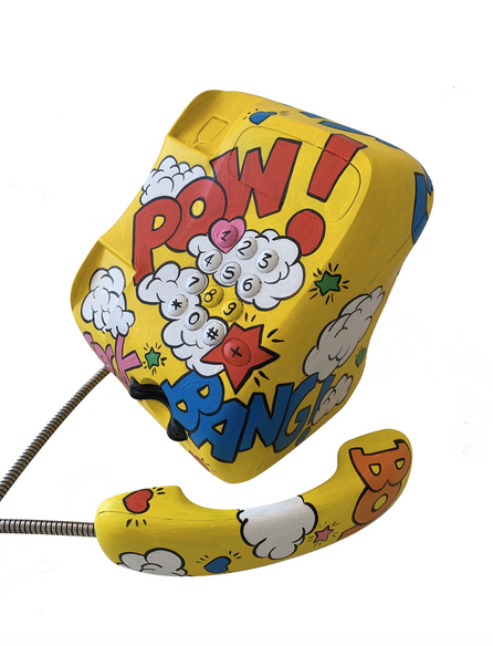 Vintage Comic Style Phone
