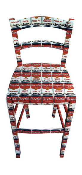 Campbell Soup Pop Art Wooden Stools