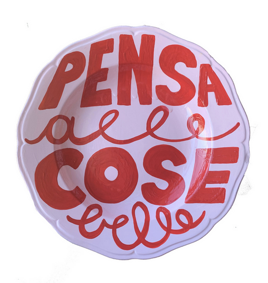 Ceramic Hand Painted Pense Cosa Plate