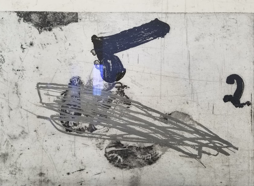 Un vase de terre crue et le T du nom de Tàpies (Pl 1)