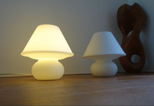 Glasshütte Limburg Mushroom lamp set of 2