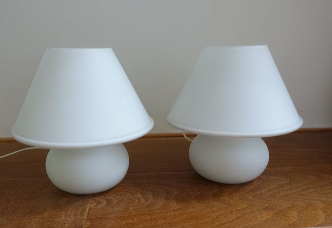 Glasshütte Limburg Mushroom lamp set of 2