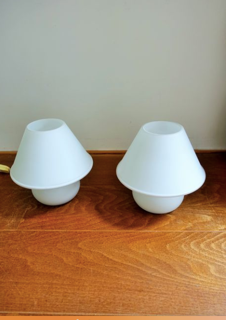 Glasshütte Limburg Mushroom lamp set of 2