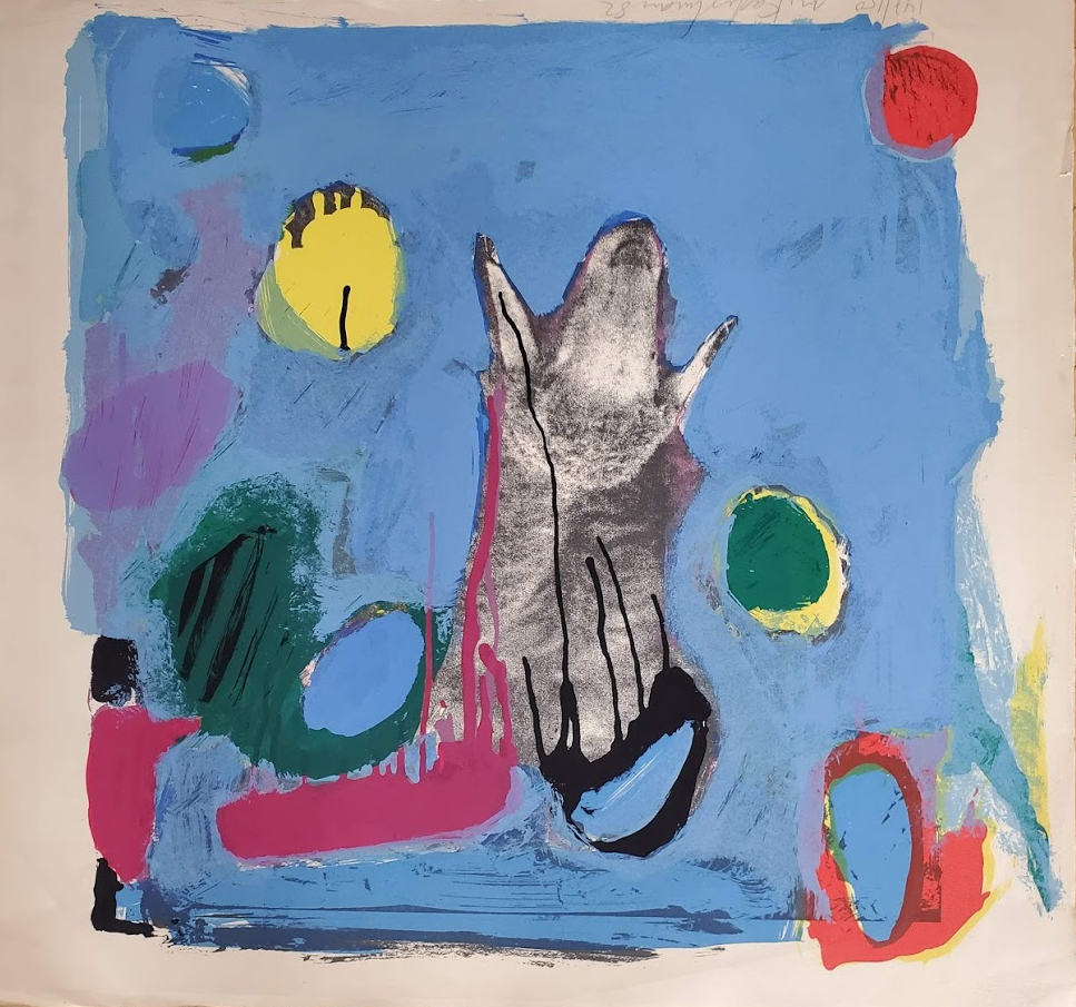 Sheep on blue