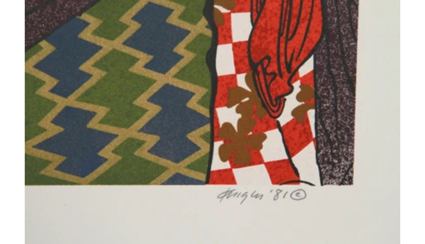 Woman Playing a Poppin (After Utamaro)