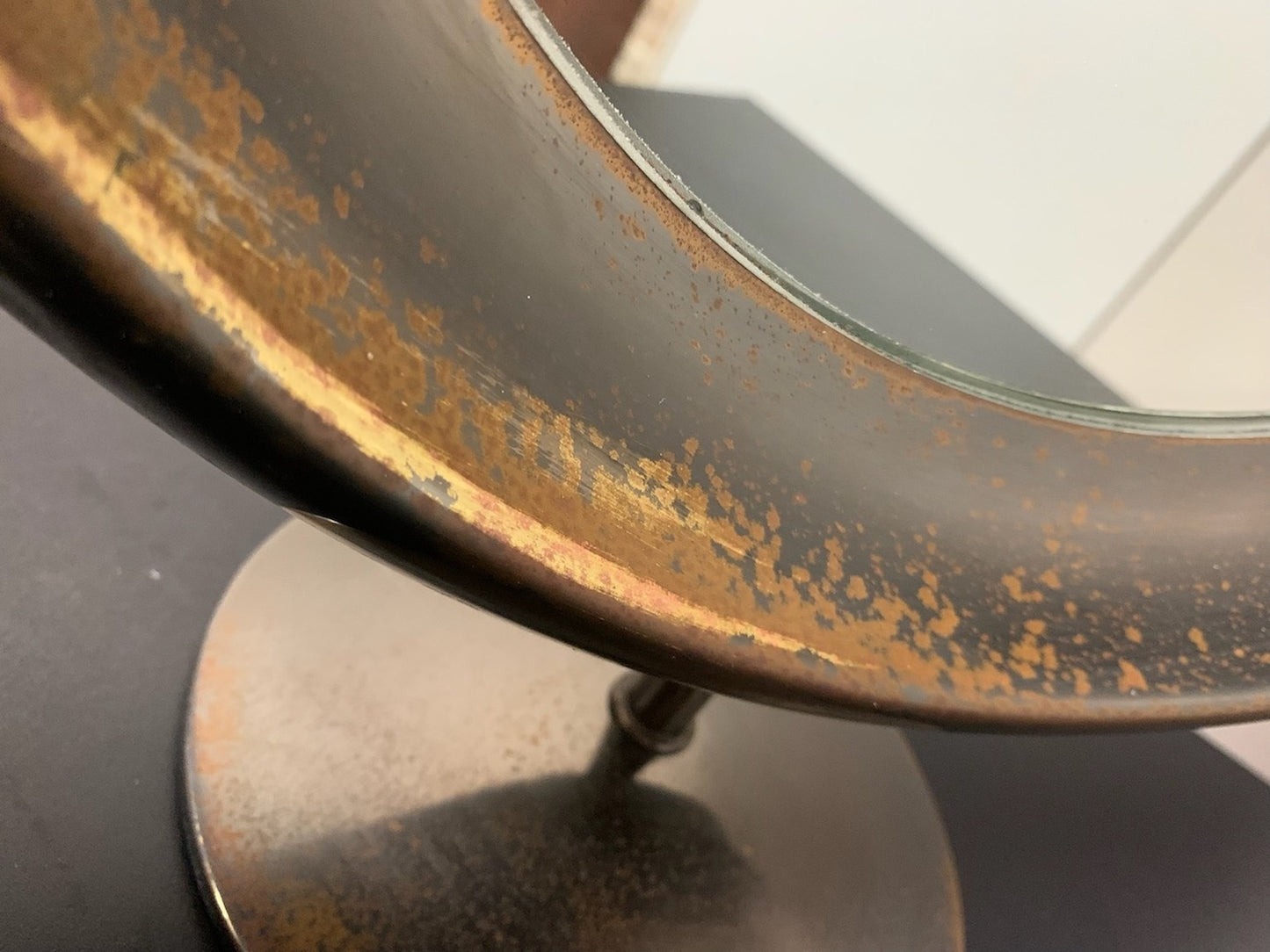 Bronze 1960's Gaetano Missaglia Tabletop Mirror