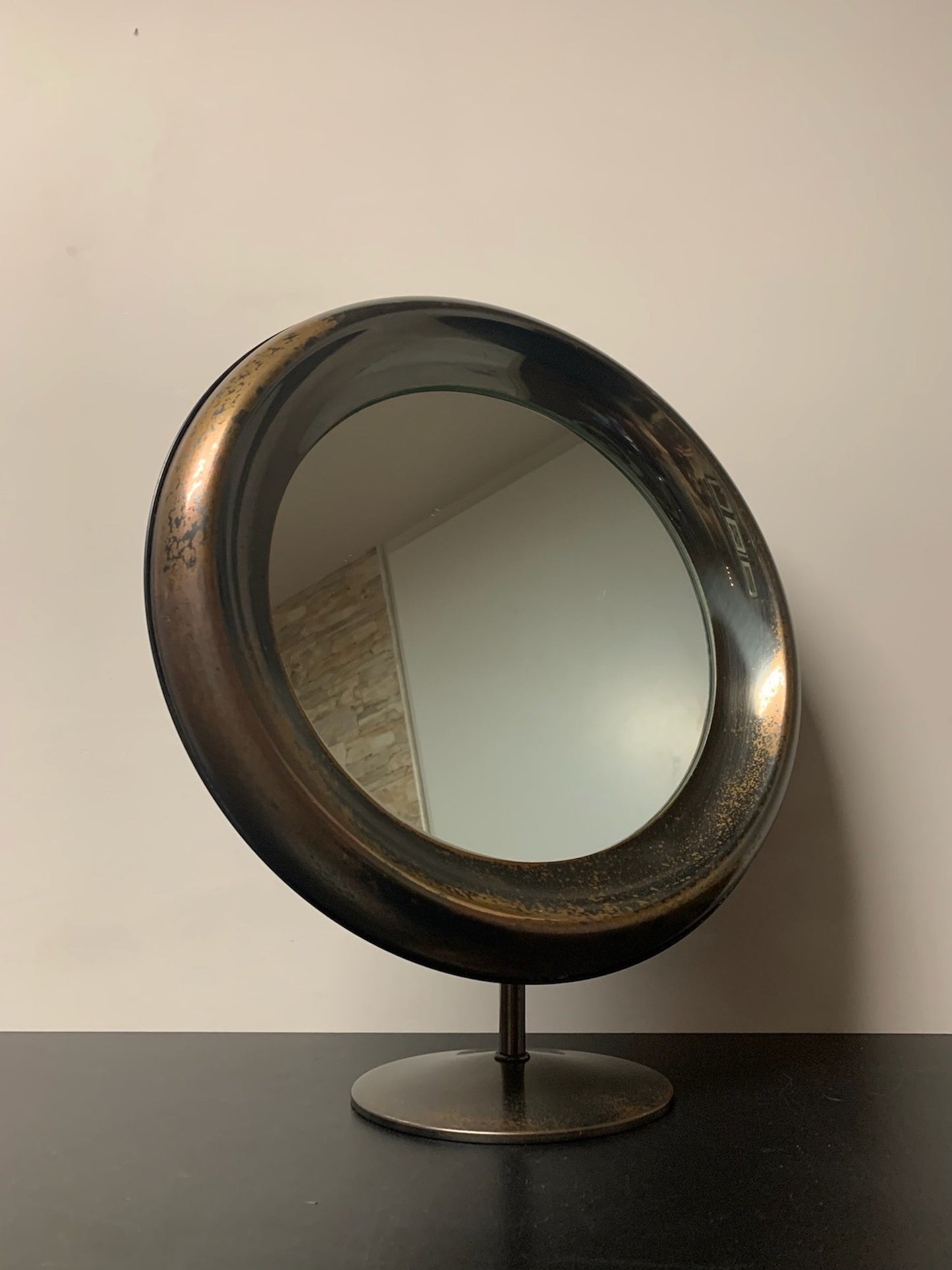 Bronze 1960's Gaetano Missaglia Tabletop Mirror