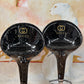 ﻿Gucci Inspired Set of 2 Modern Design Adjustable Design Stools By Artist "MTART"