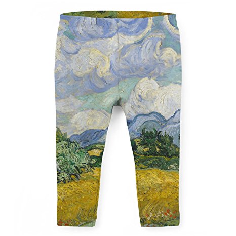 Vincent Van Gogh Fine Art Painting Kids Capri Leggings