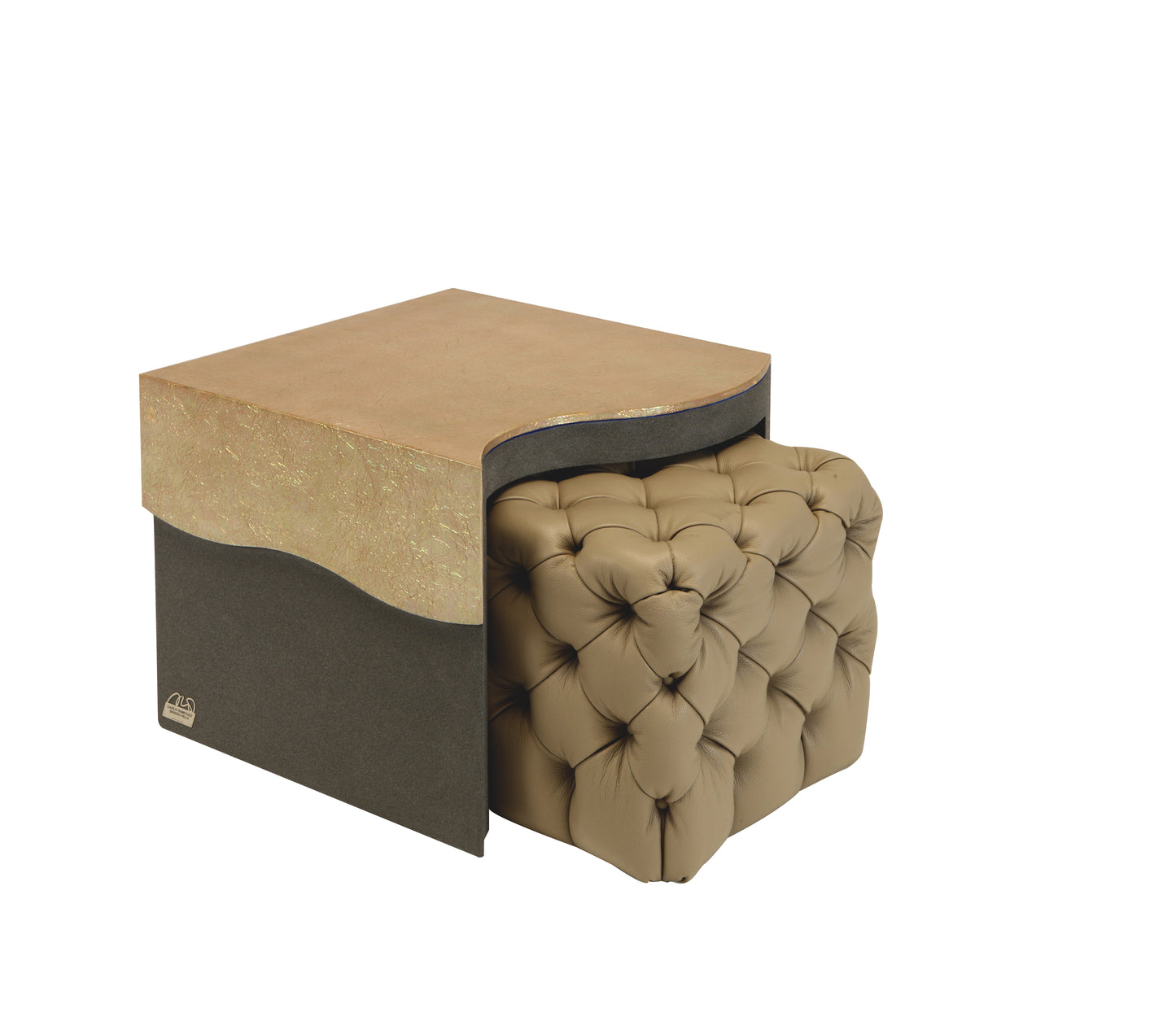 Onda Ceta Side Table with Extractable Bench