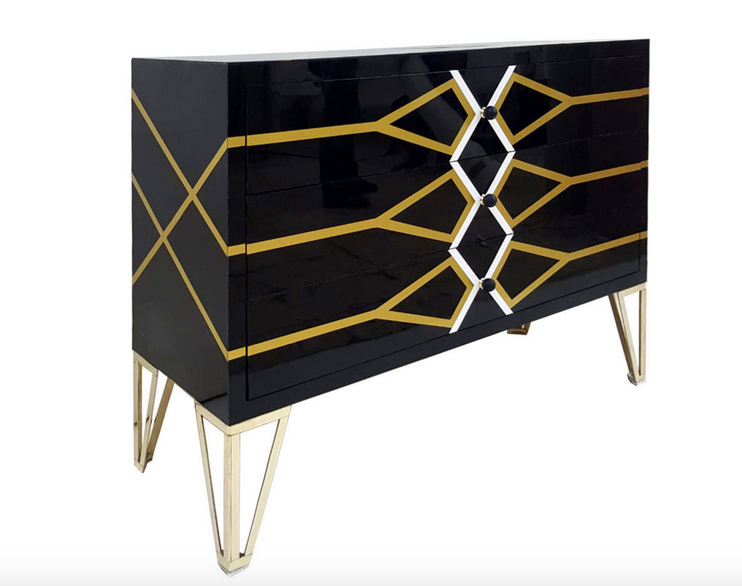 Vintage Geometric Inspired Dresser