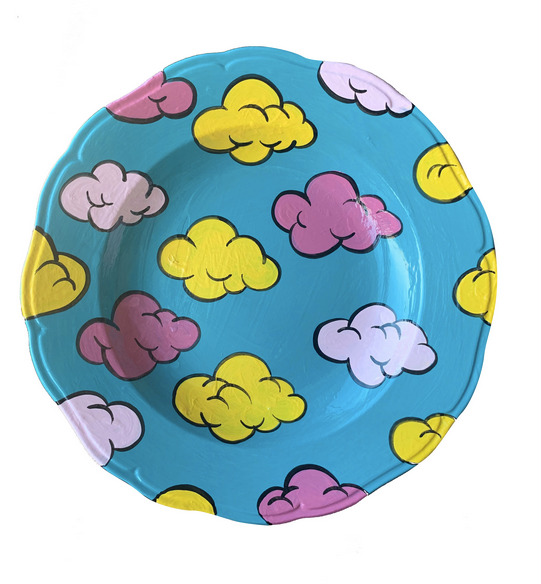 Ceramic Hand Painted Cloud Plate